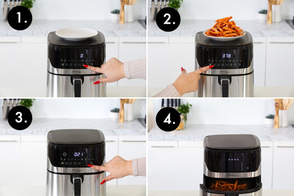 7L Air Fryer Wiz w/ Built - In Scale, 200C, 9 Cooking Programs - RnR Galore