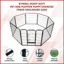 8 Panel Heavy Duty Pet Dog Playpen Puppy Exercise Fence Enclosure Cage - RnR Galore