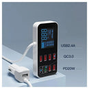 8 - Port PD+QC3.0 Car Charger with LED Display - RnR Galore