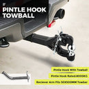 8 Ton Pintle Tow Hook Receiver Arm Hitch Towing Car Truck Heavy Duty Ball Combo - RnR Galore