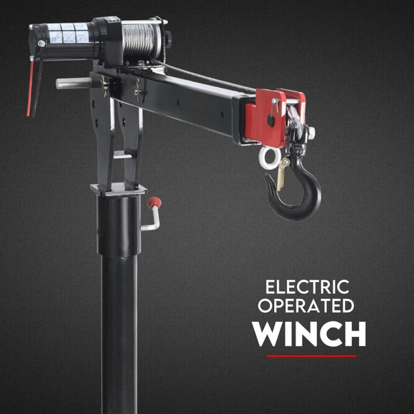 800kg Electric Hoist Winch Crane 12V Swivel Car Truck UTE Lift 360° Pick Up - RnR Galore