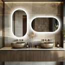 800x500mm LED Bathroom Mirror Oval Anti - Fog Dimmable Wall Mount - RnR Galore