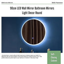 80cm LED Wall Mirror Bathroom Mirrors Light Decor Round - RnR Galore