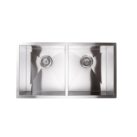 820x457mm Handmade Stainless Steel Undermount / Topmount Kitchen Laundry Sink with Waste - RnR Galore