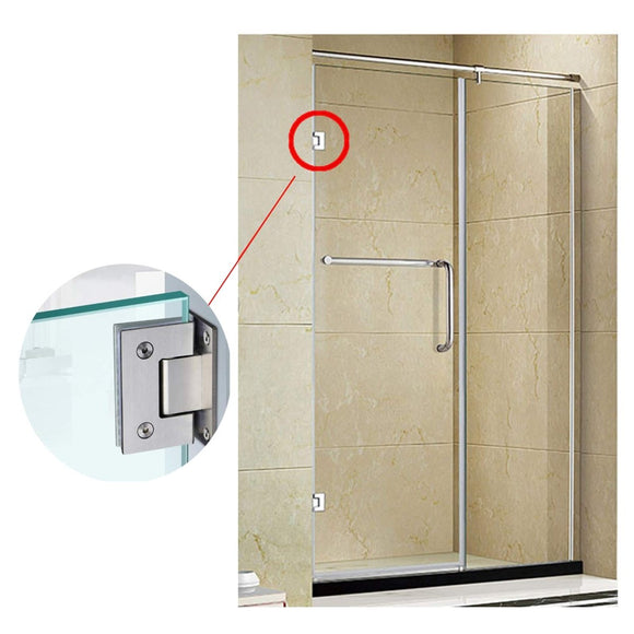 90 Degree Glass Door Cupboard Showcase Cabinet Clamp Glass Shower Doors Hinge 304 Steel - RnR Galore