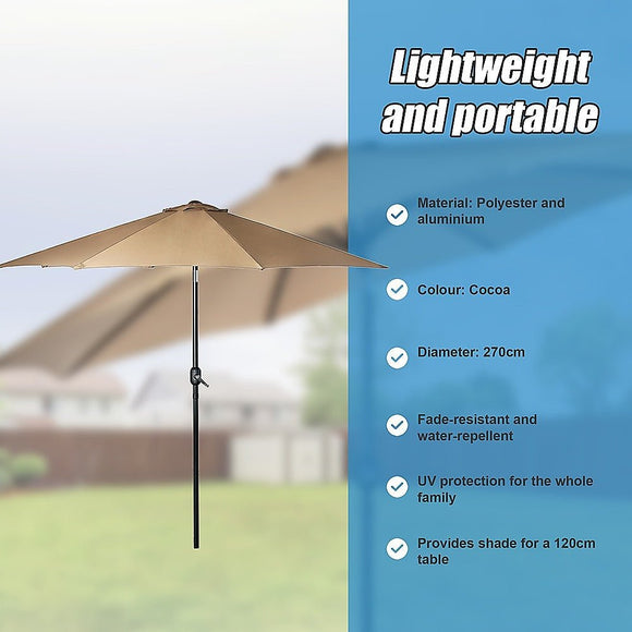 9FT Patio Umbrella Outdoor Garden Table Umbrella with 8 Sturdy Ribs - RnR Galore