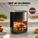 Devanti 4L Air Fryer Knob Control 1500W-6