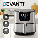 Devanti Air Fryer 7L LCD Fryers Stainless Steel-3