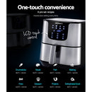 Devanti Air Fryer 7L LCD Fryers Stainless Steel-4