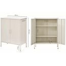 Artiss Buffet Sideboard Metal Cabinet - SWEETHEART White-2