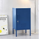 Artiss Bedside Table Metal Cabinet - Blue-7