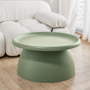 Artiss Coffee Table Round 71CM Plastic Green-8