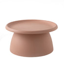 Artiss Coffee Table Round 71CM Plastic Pink-1