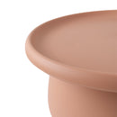 Artiss Coffee Table Round 71CM Plastic Pink-3