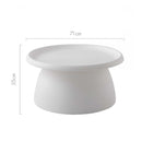 Artiss Coffee Table Round 71CM Plastic White-2