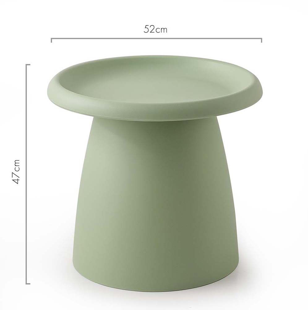 Artiss Coffee Table Round 52CM Plastic Green - 0