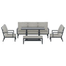 Gardeon 5-Piece Outdoor Furniture Setting Table Chair Set Aluminium Sofa 7-Seater-4