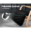 Artiss Rocking Armchair Footrest Nursing Black Afton-6