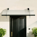 Instahut Window Door Awning Canopy 1mx1m Flat Transparent Sheet Metal Frame-5