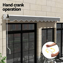 Instahut Retractable Folding Arm Awning Manual Sunshade 4.5Mx2.5M Grey-6
