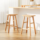 Artiss Bar Stools Kitchen Counter Stools Wooden Chairs Natural x2-8