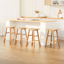 Artiss 4x Bar Stools Kitchen Chairs Wooden Nature-7