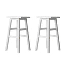 Artiss Bar Stools Kitchen Counter Stools Wooden Chairs White x2-3