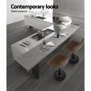 Artiss 2x Bar Stools Vintage Swivel Gas Lift Brown-9