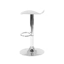 Artiss 4x Bar Stools Leather Gas Lift Chair White-4