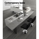 Artiss 2x Bar Stools Gas Lift Leather Chairs Black-12