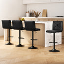 Artiss 4x Bar Stools Gas Lift Leather Chair Black-13
