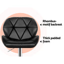 Artiss 4x Bar Stools Gas Lift Padded Leather Black-10
