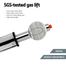 Artiss 1x Leather Bar Stools Swivel Adjustable Gas Lift PU Counter Chairs Brown-6