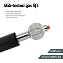 Artiss 2x Bar Stools Vintage Leather Gas Lift Grey-12