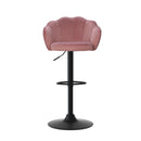 Artiss 4x Bar Stools Gas Lift Velvet Pink-3