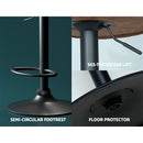 Artiss Bar Stools Kitchen Counter Stools Swivel Gas Lift Vintage Chairs Brown x2-9