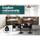 Artiss Bar Stools Kitchen Counter Stools Swivel Gas Lift Vintage Chairs Brown x2-14