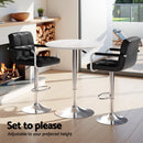 Artiss Bar Table and Stools Set Dining Desk Kitchen Chairs Cafe Pub-5