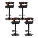Artiss 4x Bar Stools Gas Lift Faux Leather-1