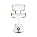 Artiss Bar Stools Gas Lift Leather White-6