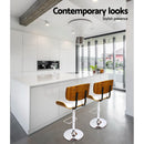 Artiss Bar Stools Gas Lift Leather White-7