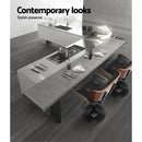 Artiss Bar Stools Gas Lift Leather All Black-5