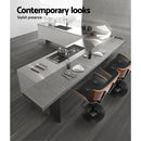 Artiss 4x Bar Stools Gas Lift Leather All Black-5