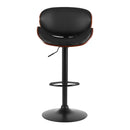 Artiss Bar Stools Kitchen Leather Barstools Swivel Gas Lift Vintage Chairs Black-5