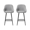 Artiss 2x Bar Stools Upholstered Stool Counter Seat Kitchen Dining Chairs-3