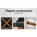 Artiss 2x Bar Stools Swivel Seat Wooden Charcoal-13