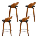 Artiss 4x Bar Stools Swivel Seat Curving Backrest-6