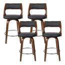 Artiss 4x Bar Stools Swivel Leather Chair 76cm-6
