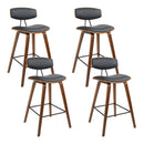 Artiss 4x Bar Stools Leather Padded w/Backrest-3