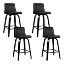 Artiss Bar Stools Kitchen Leather Barstools Swivel Wooden Chairs X4-1